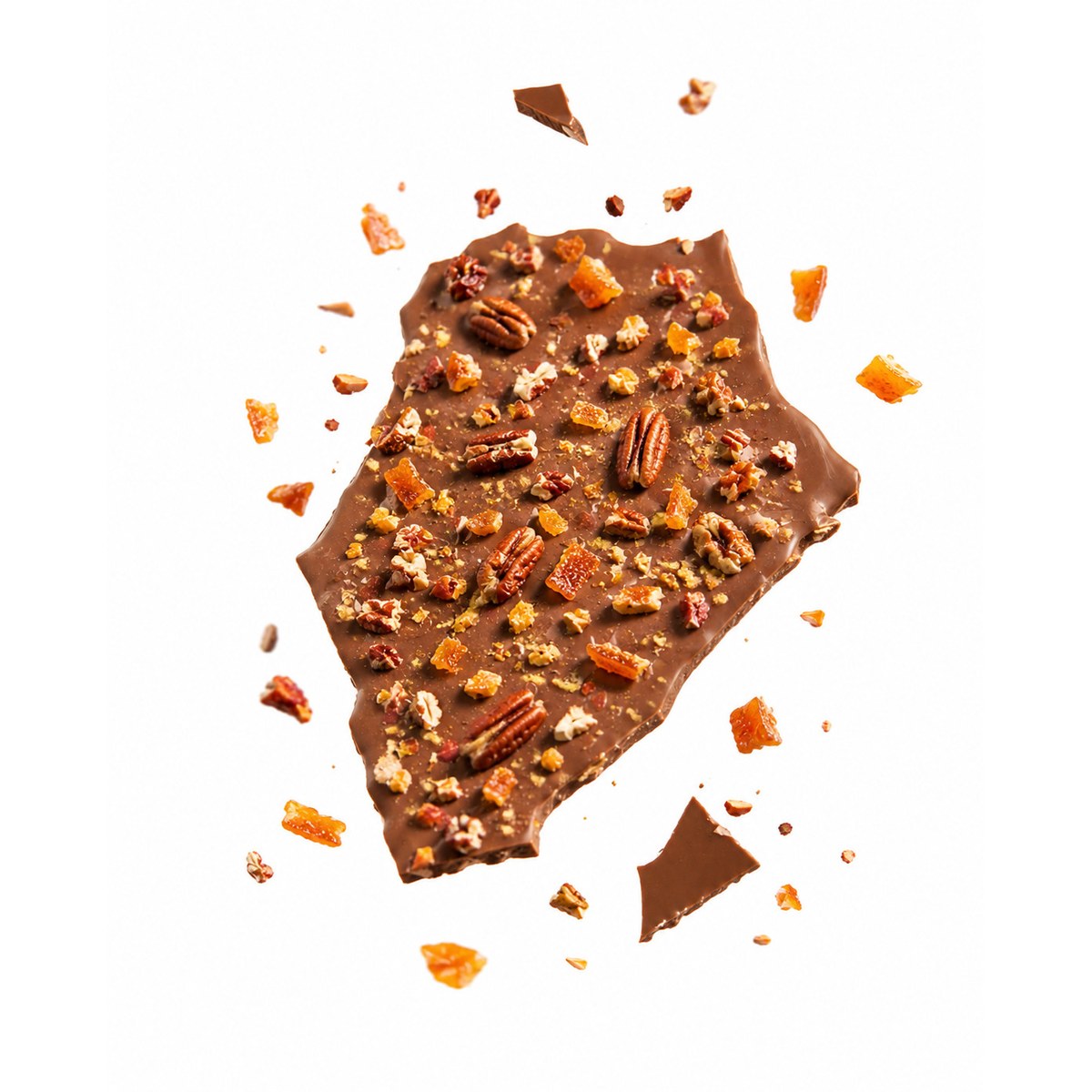 Signature Chocolate Bark - Orange Peacan Praline