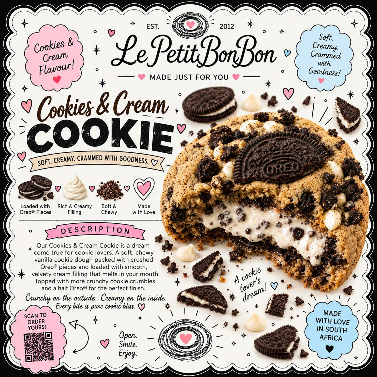 Signature Cookie – Oreo Cookies & Cream
