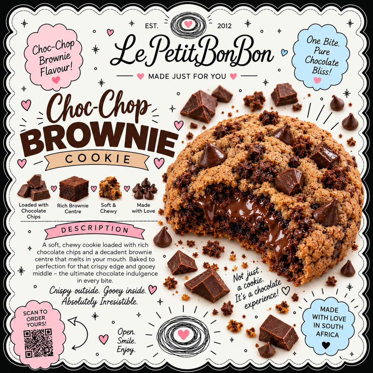 Signature Cookie – Choc Chip Brownie