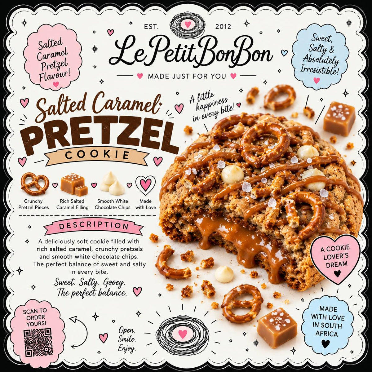 Signature Cookie – Salted Caramel Pretzel