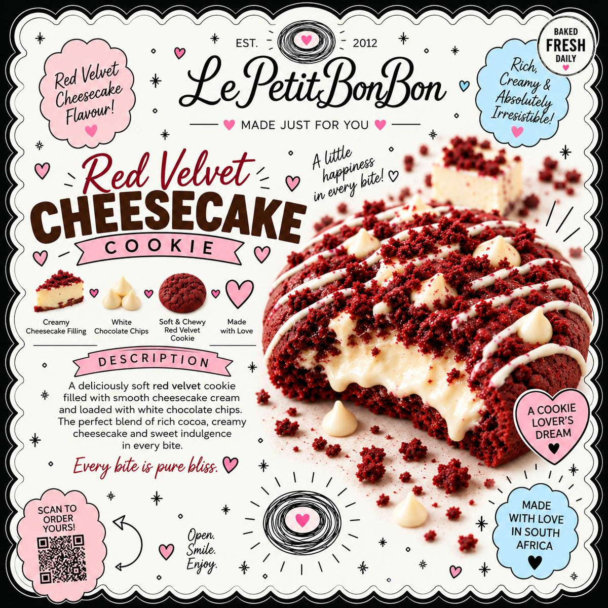 Signature Cookie – Red Velvet Cheesecake